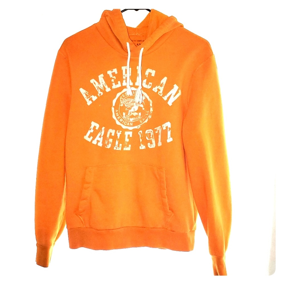 American Eagle Men's XS orange hooded sweatshirt